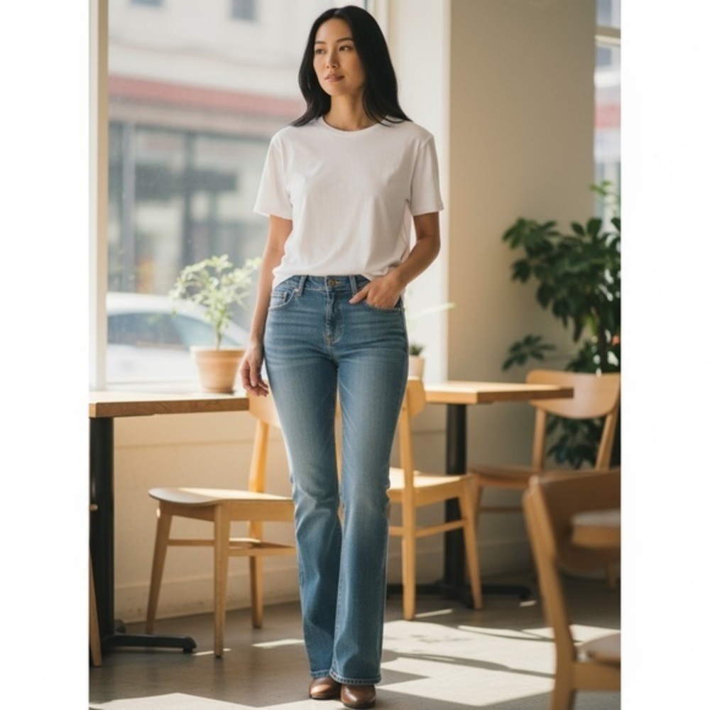Banana Republic Light Blue Boot Cut Jeans Size 12 Long
